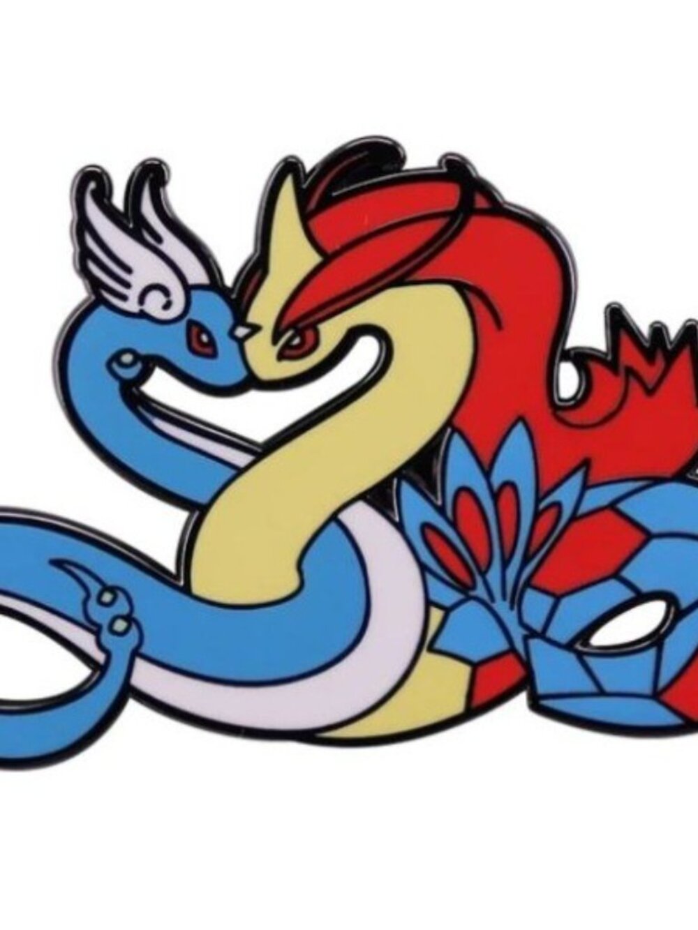Pokemon Dragonair and Milotic Heart Enamel Pin